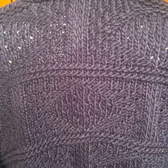 🆕CARDIGAN Navy💙Jacquard Knit Half Sleeve⭐️NWT 1.4.3. STORY by Line Up Size S/M - Picture 4 of 10